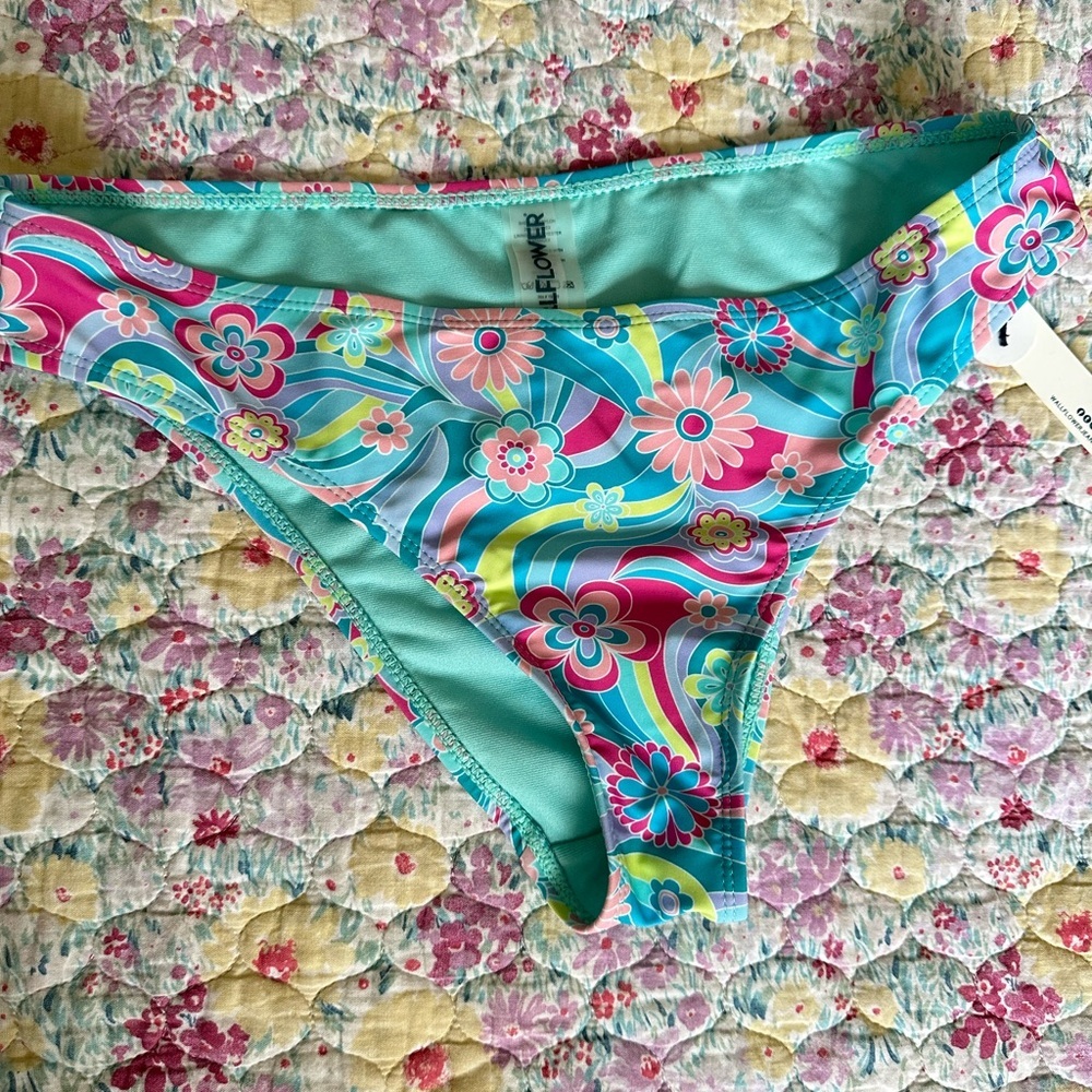 Colorful Floral Bikini Bottom
